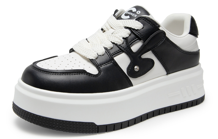 (W) C°BANNER Thick Bottom Breathable Low Top Sneakers 'Panda Colorblock' 圖 3
