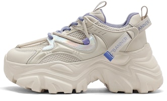 (Women) C°BANNER Thick Bottom Versatile Casual 'Dad Shoe White Purple' QA832739WC2 (Women) C°BANNER Thick Bottom Versatile Casual 'Dad Shoe White Purple' QA832739WC2