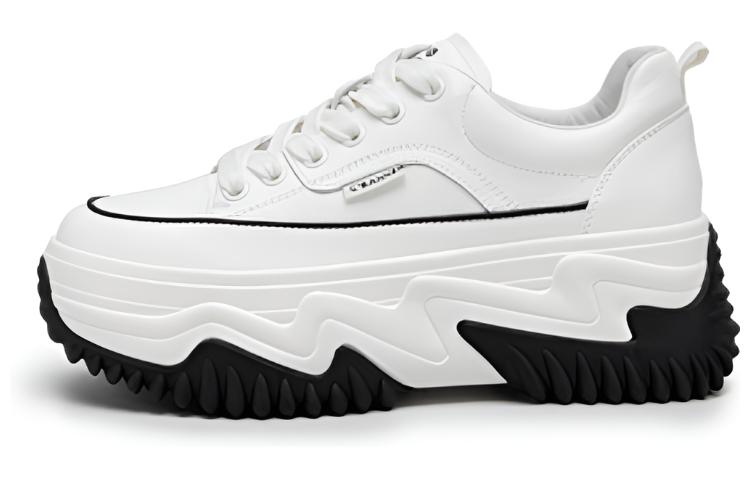 (W) C°BANNER Thick Sole 'Fashion Elevating Black and White'