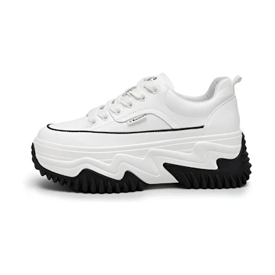 (W) C°BANNER Thick Sole 'Fashion Elevating Black and White'