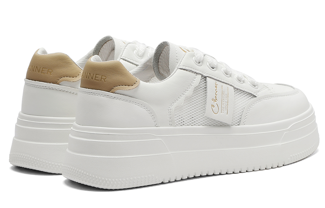 (W) C°BANNER Thick Sole Casual Sneakers 'Apricot Fashion' 圖 4