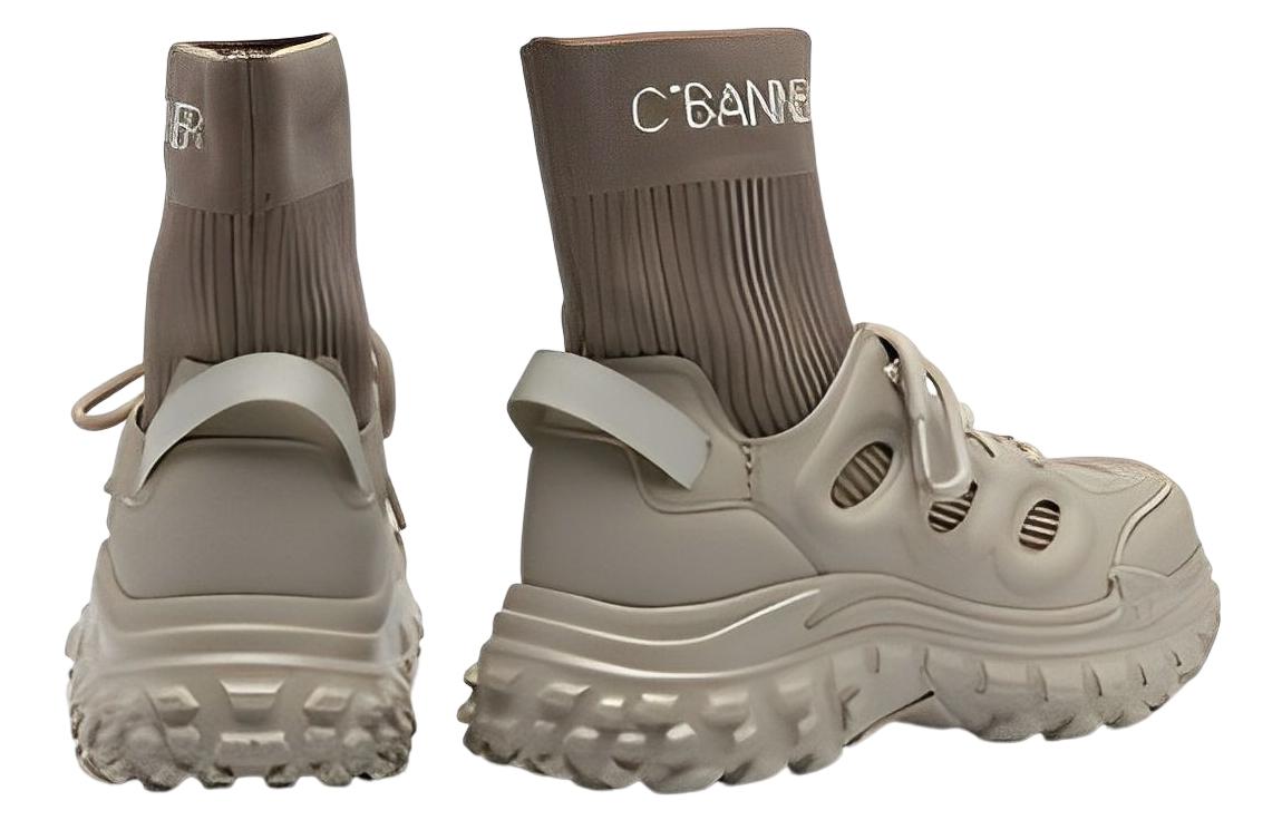 (W) C°BANNER Thick Sole Elastic Sock Ankle Boot 'Grey' 圖 4