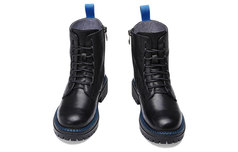 (W) C°BANNER Thick Sole Elegant Zip Martin Boots 'Black' 圖 3