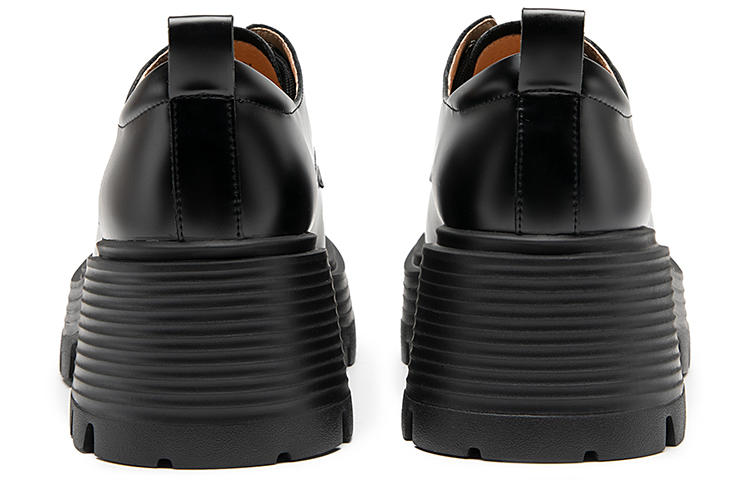 (W) C°BANNER Thick Sole Lace-up Loafer 'Black' 圖 4