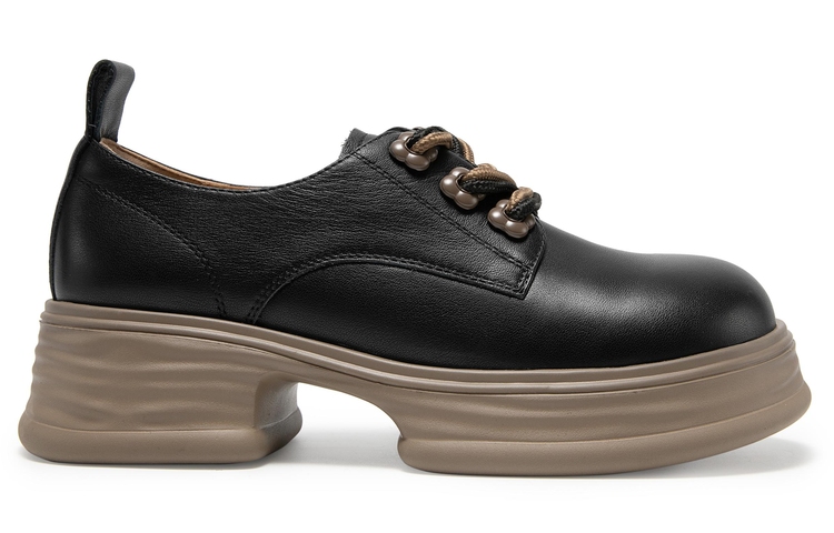 (W) C°BANNER Thick Sole Leather Round Toe 'Casual' 圖 3