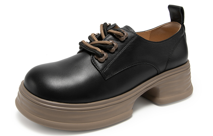 (W) C°BANNER Thick Sole Leather Round Toe 'Casual' 圖 5