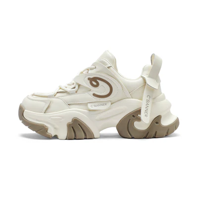 (W) C°BANNER Thick Sole Low Top 'Khaki Dad Shoes'