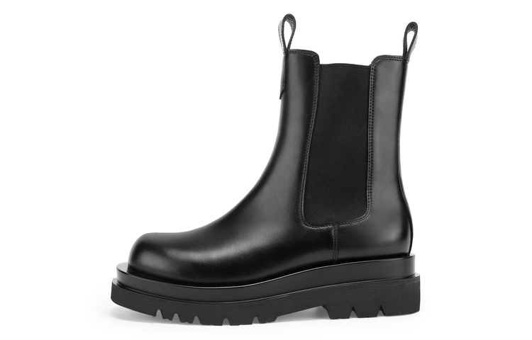 (W) C°BANNER Thick Sole Mid-Cut Chelsea Boots 'Leather'