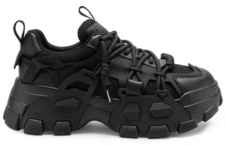 (W) C°BANNER Thick Sole Patchwork Dad Shoe 'Black' 圖 2