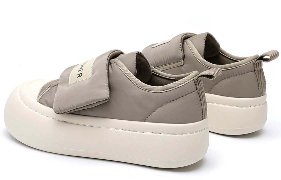 (W) C°BANNER Thick Sole Round Toe Velcro Low-Top Sneaker 'Khaki' 圖 3