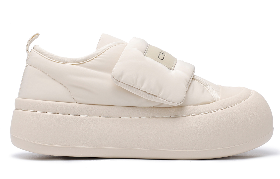 (W) C°BANNER Thick Sole Round Toe Velcro Low-Top Sneaker 'Beige' 圖 3