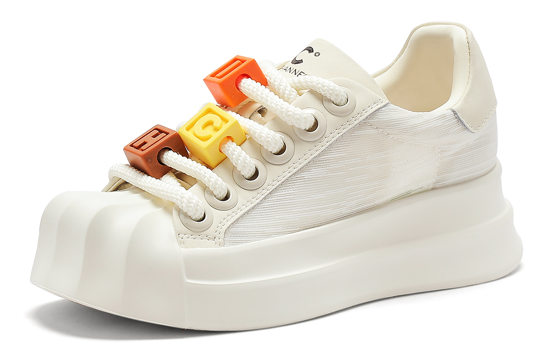 (W) C°BANNER Thick Sole Shell Toe CMFT Low Top Sneakers 'White' 圖 3
