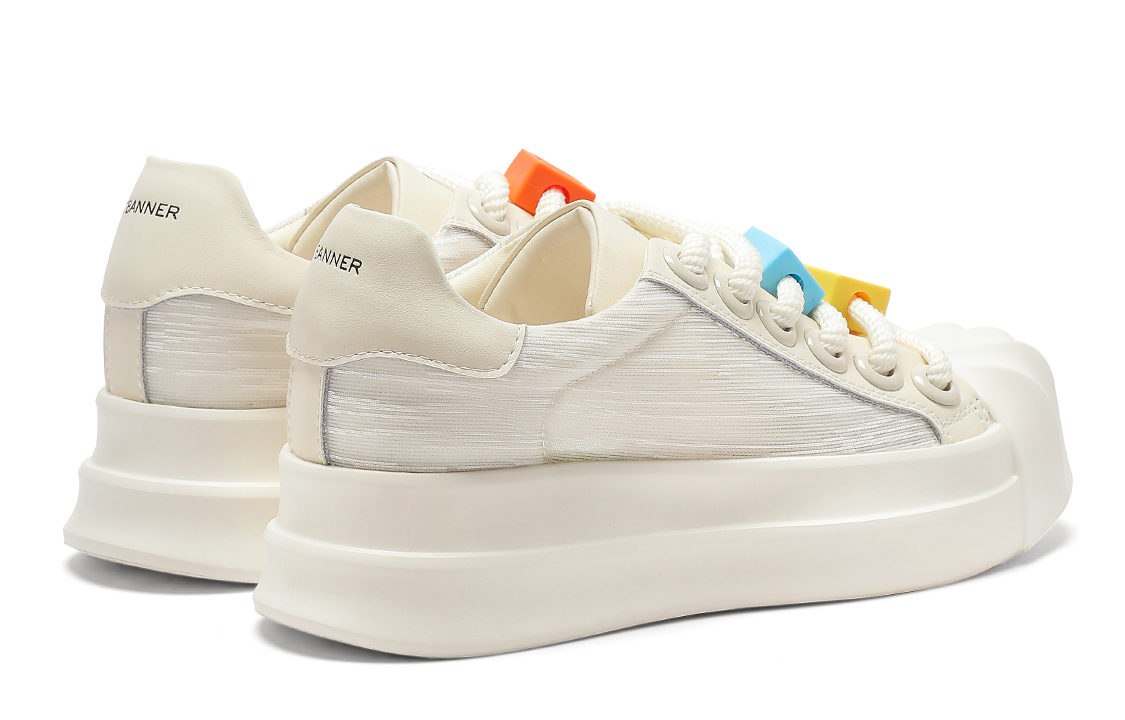 (W) C°BANNER Thick Sole Shell Toe CMFT Low Top Sneakers 'White' 圖 5