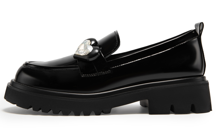(Women) C°BANNER Thick Sole Slip-On Loafers 'Black' A23436903