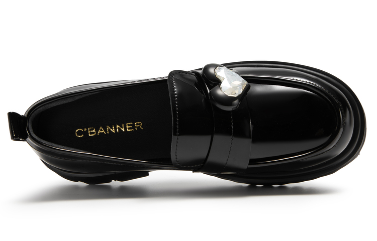 Shop (Women) C°BANNER Thick Sole Slip-On Loafers 'Black' A23436903
