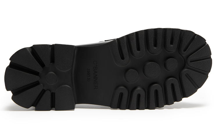 Details for (Women) C°BANNER Thick Sole Slip-On Loafers 'Black' A23436903