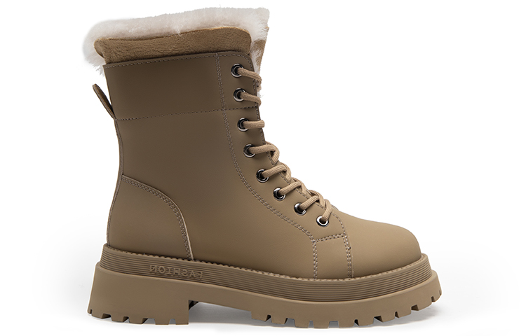 (W) C°BANNER Thick Warm Retro Workwear Martin Boots 'Khaki' 圖 2