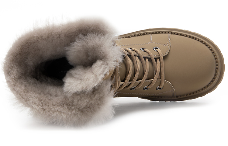 (W) C°BANNER Thick Warm Retro Workwear Martin Boots 'Khaki' 圖 5