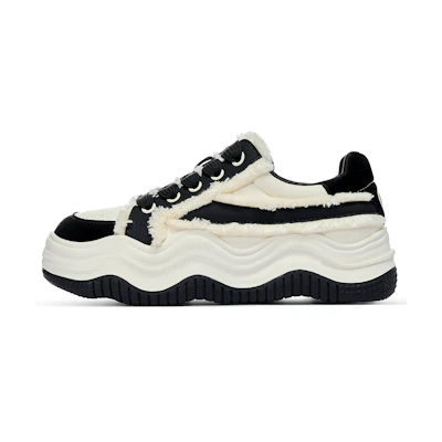 (W) C°BANNER Wavy Series Low Top 'Black Splice'