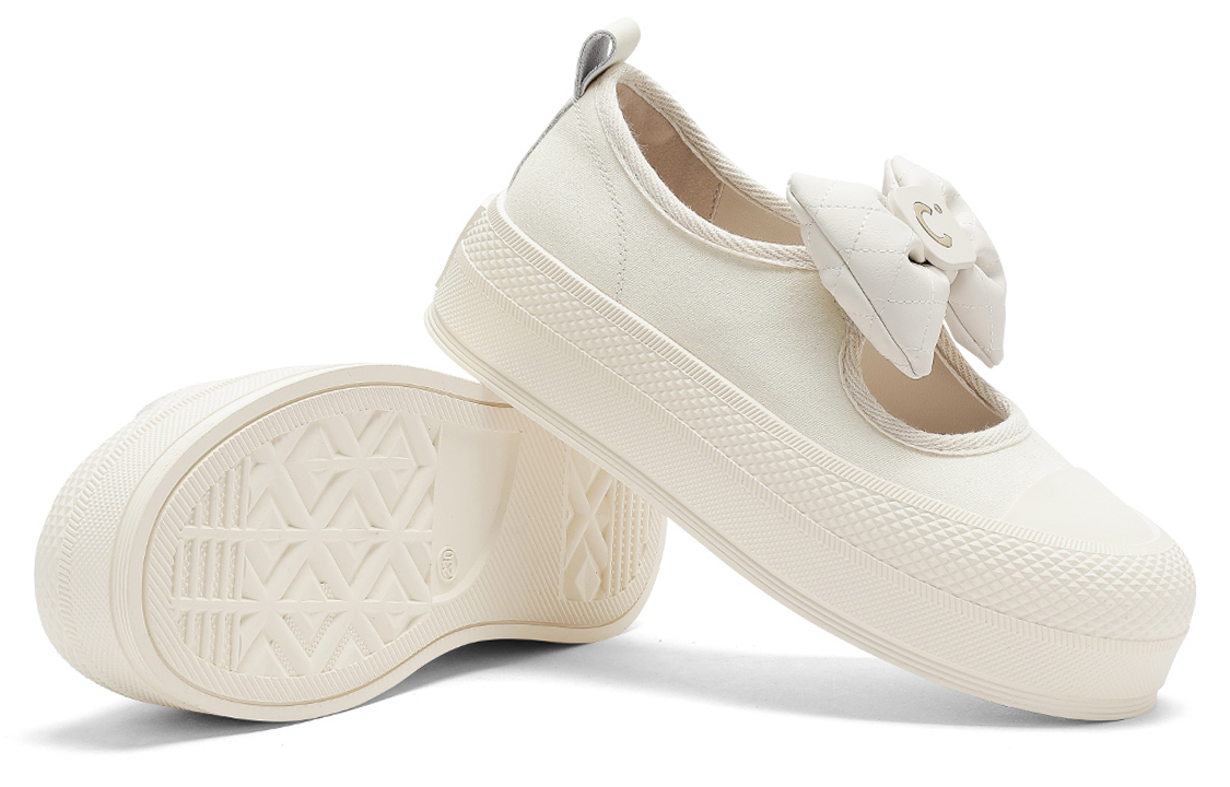 (W) C°BANNER Woven Trendy CMFTable Casual Sneaker 'Beige' 圖 4