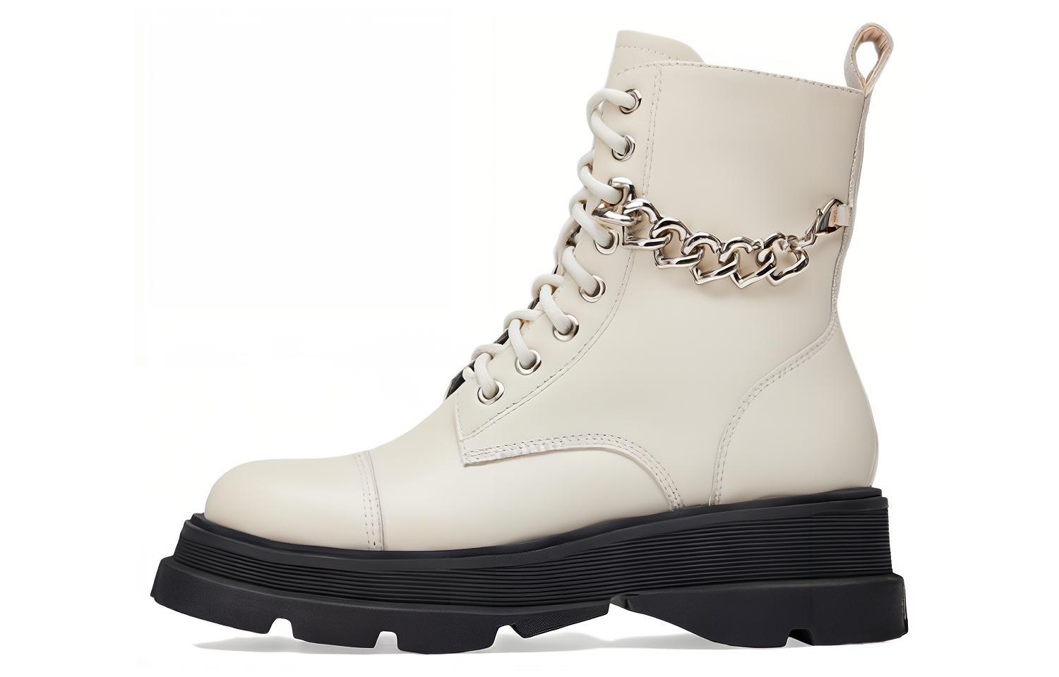 (W) C°BANNER Qianbaidu Martin Boot 'Beige Chain'