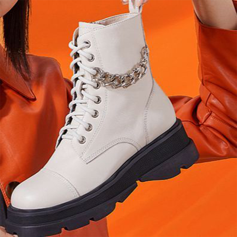 (W) C°BANNER Qianbaidu Martin Boot 'Beige Chain' 圖 4