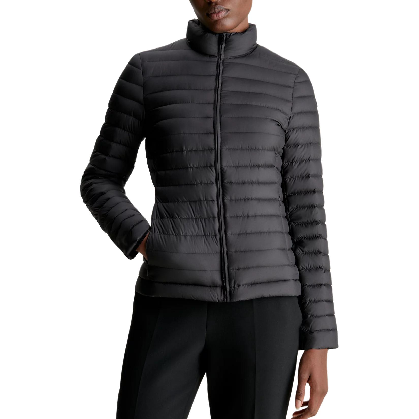 Shop (W) CALVIN KLEIN Jaket Hitam Minimalis Lengan Panjang Gaya Eropah K20K206326-BEH