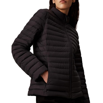 (Women) Calvin Klein Black Zip-Up Stand Collar Jacket with Side Pockets. K20K207285-BEH Shop (Women) Calvin Klein Black Zip-Up Stand Collar Jacket with Side Pockets. K20K207285-BEH