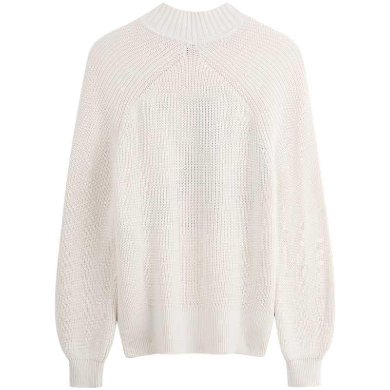 Cheap (Women) CALVIN KLEIN  Casual Colorblock Logo Knit Sweater Crewneck Loose Fit J224779