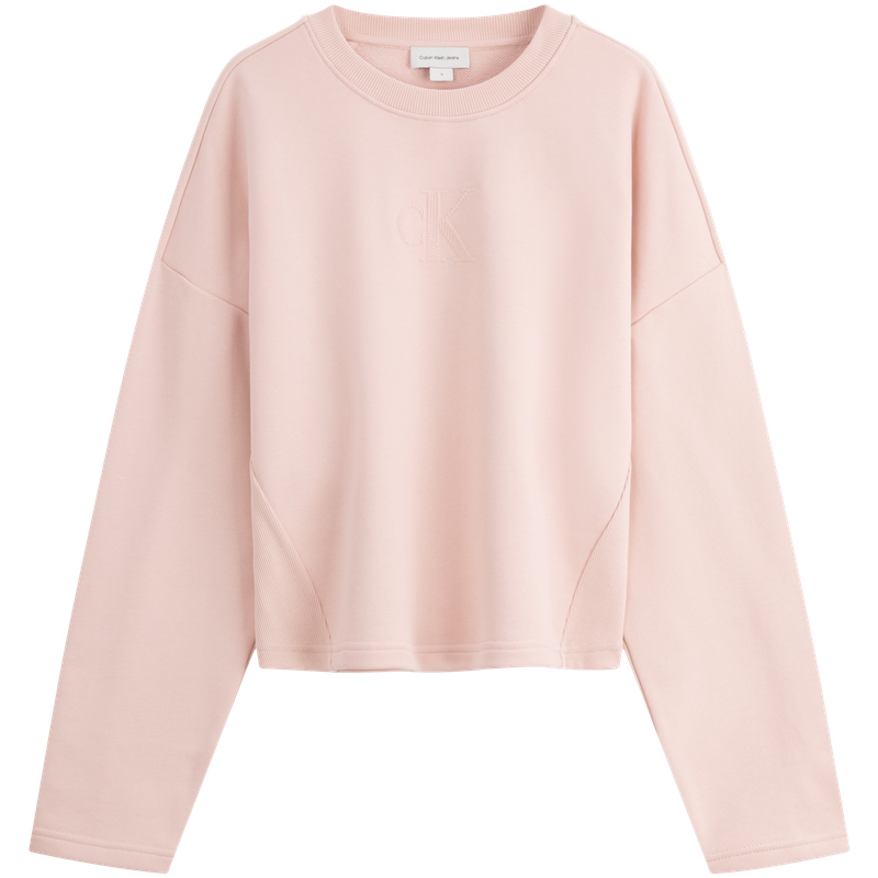 (Women) Calvin Klein  Casual Cotton Crewneck Pullover Sweatshirt. J224597