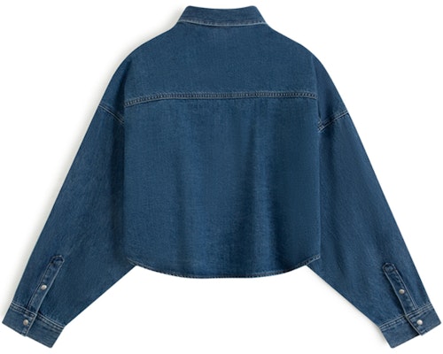 (Women) Calvin Klein Casual Cotton Denim Long Sleeve Shirt in Blue. J2223541A4 Lookbook (Women) Calvin Klein Casual Cotton Denim Long Sleeve Shirt in Blue. J2223541A4