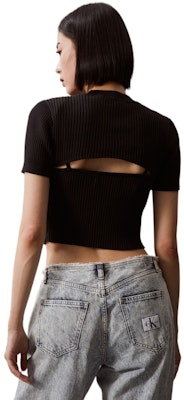 (W) Calvin Klein Conjunto de Tank Top de Algodón Knit y Chaleco Casual. J223332 3