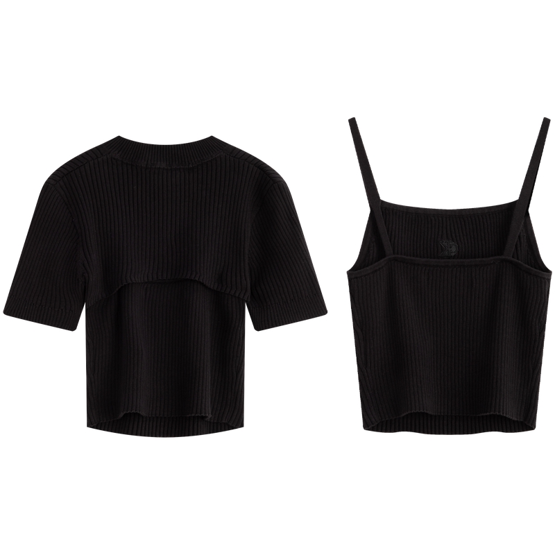 Cheap (W) Calvin Klein Conjunto de Tank Top de Algodón Knit y Chaleco Casual. J223332