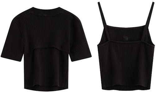 (W) Calvin Klein Conjunto de Tank Top de Algodón Knit y Chaleco Casual. J223332 Cheap (W) Calvin Klein Conjunto de Tank Top de Algodón Knit y Chaleco Casual. J223332