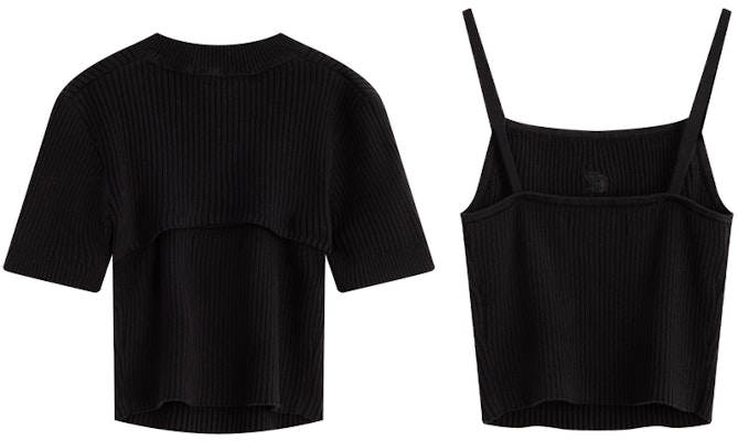 (W) Calvin Klein Conjunto de Tank Top de Algodón Knit y Chaleco Casual. J223332 Cheap (W) Calvin Klein Conjunto de Tank Top de Algodón Knit y Chaleco Casual. J223332