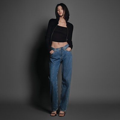 (W) Calvin Klein Conjunto de Tank Top de Algodón Knit y Chaleco Casual. J223332 1