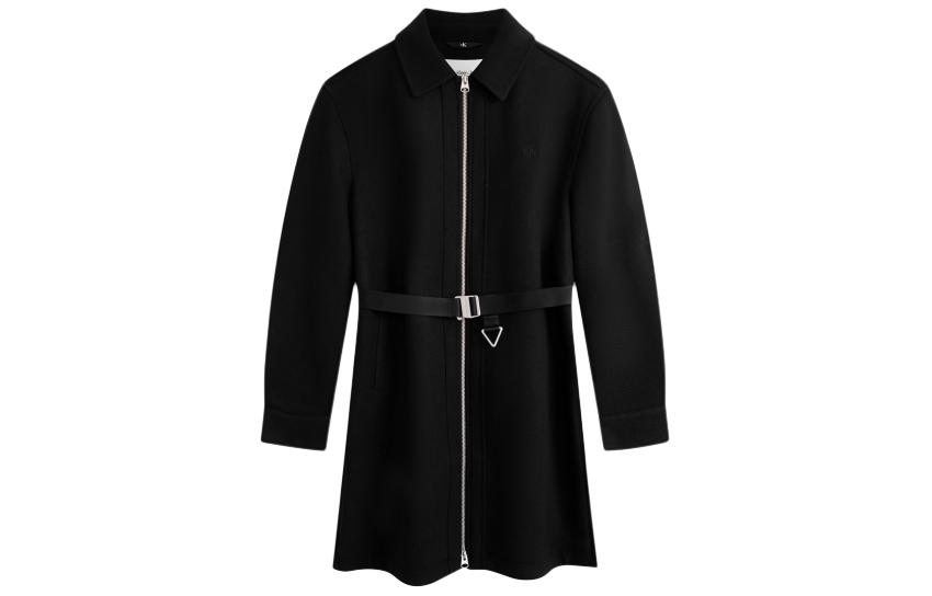 Order (W) Abrigo con cinturón, cremallera y cuello bordado Calvin Klein - Tendencia de moda J222318-BEH