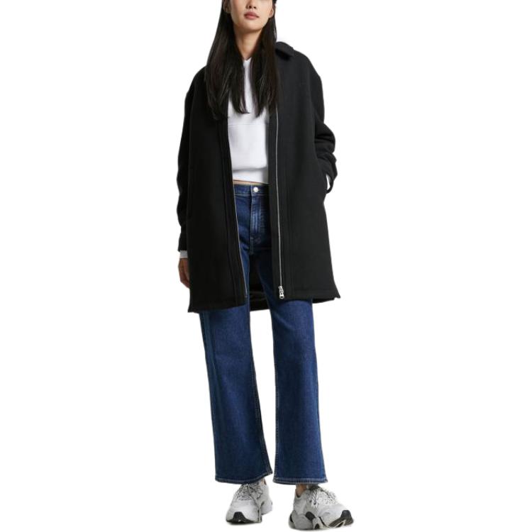 Shop (W) Abrigo con cinturón, cremallera y cuello bordado Calvin Klein - Tendencia de moda J222318-BEH