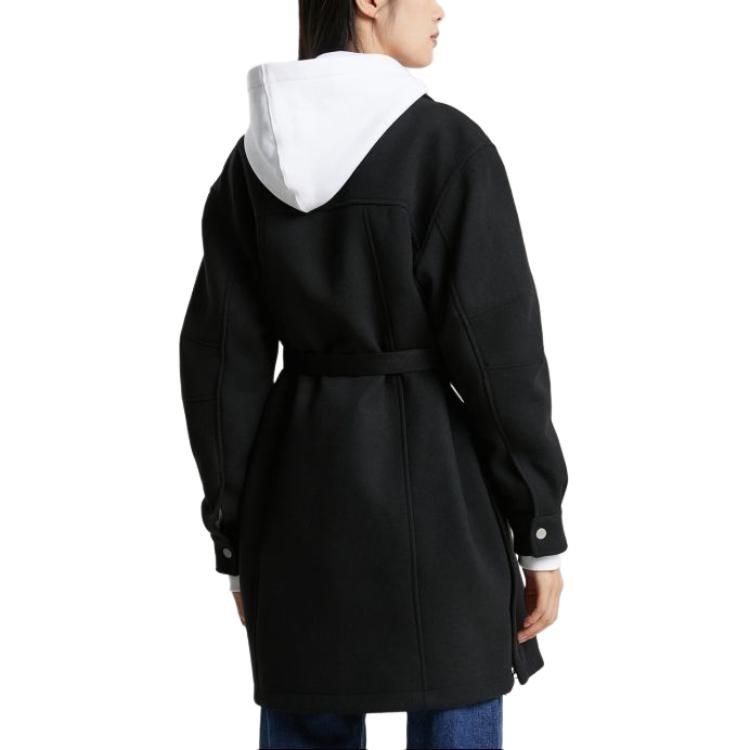 Sizing (W) Abrigo con cinturón, cremallera y cuello bordado Calvin Klein - Tendencia de moda J222318-BEH