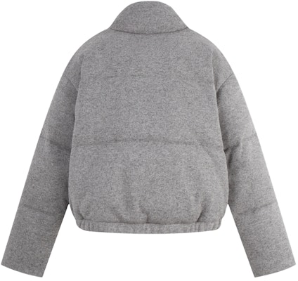 (Women) Calvin Klein Embroidered Down Puffer Jacket Short Knit Style Stone Grey. J224591 Shop (Women) Calvin Klein Embroidered Down Puffer Jacket Short Knit Style Stone Grey. J224591