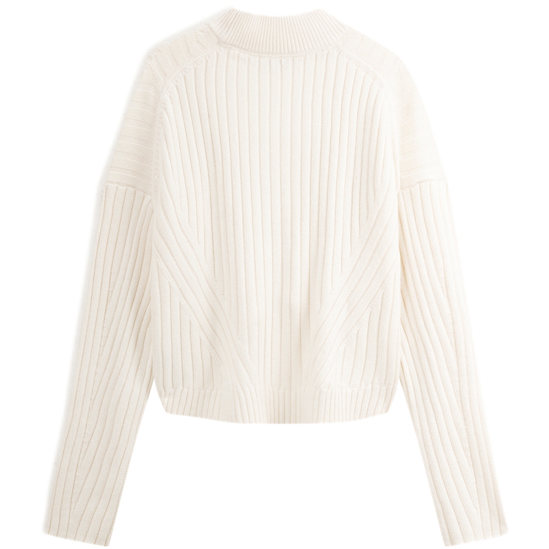 Lookbook (Women) CALVIN KLEIN  Embroidered Knit Crop Crewneck Sweater Milk White. J224566