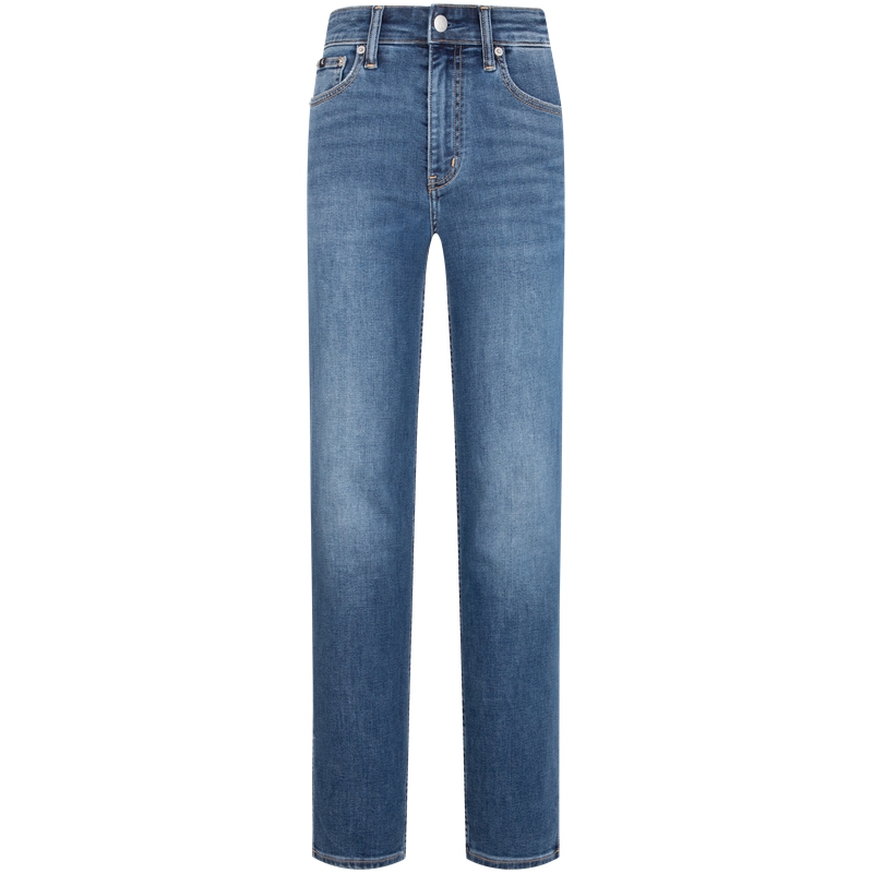 (Women) Calvin Klein  High-Waist Slim Straight Retro Jeans Denim Blue. J223373 圖 2