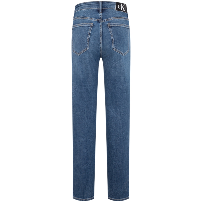 (Women) Calvin Klein  High-Waist Slim Straight Retro Jeans Denim Blue. J223373 圖 3