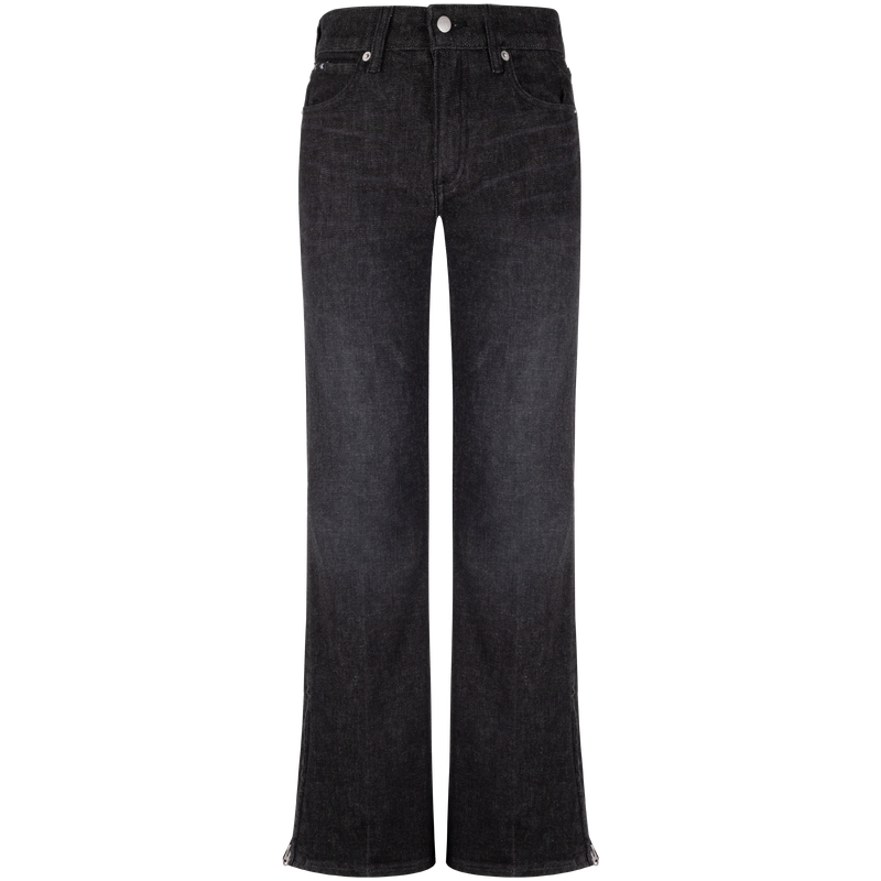 (Women) Calvin Klein  High-Waist Stretch Flared Wool Denim Jeans. J222257