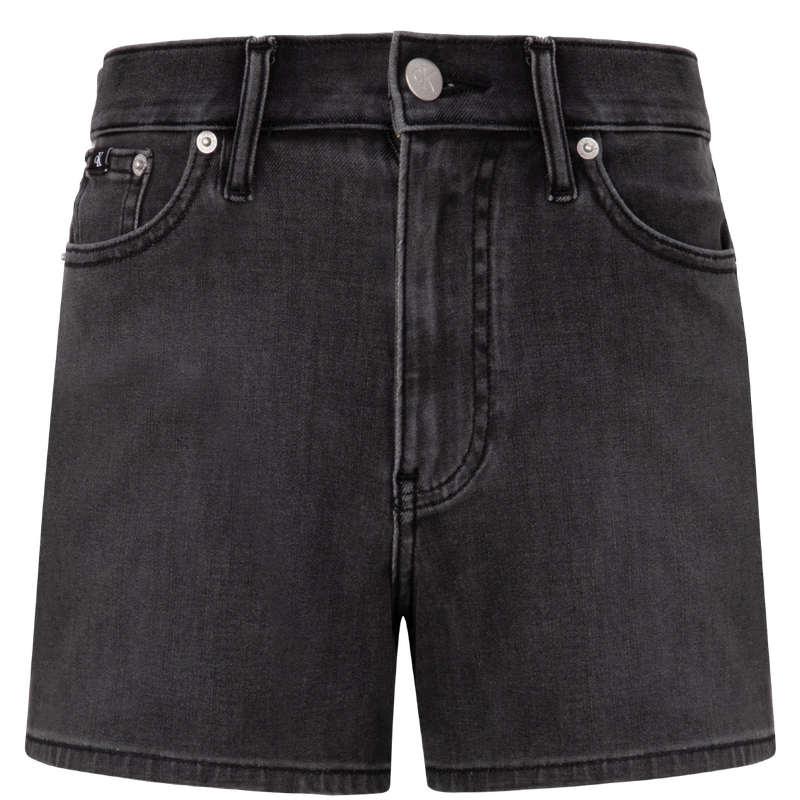 Order (W) Calvin Klein Seluar Pendek Denim Pinggang Tinggi Gaya Retro Kelabu Gelap. J224276