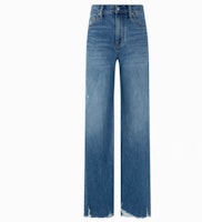 (Women) Calvin Klein High-Waisted Distressed Wide-Leg Jeans. J222254-1A4 (Women) Calvin Klein High-Waisted Distressed Wide-Leg Jeans. J222254-1A4