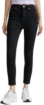(W) Calvin Klein Jeans Skinny Velvet Hitam Pinggang Tinggi Stretch J223228-1BY Buy (W) Calvin Klein Jeans Skinny Velvet Hitam Pinggang Tinggi Stretch J223228-1BY