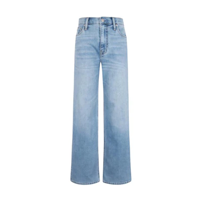 (Women) Calvin Klein High-Waisted Wide-Leg Jeans - Washed Denim Trend. J221482-1AA