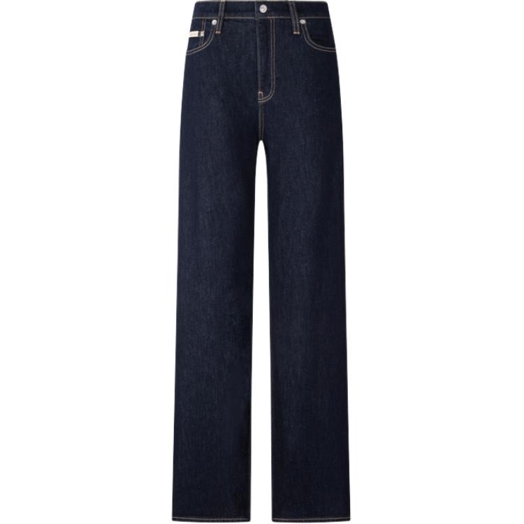 (Women) CALVIN KLEIN  High-Waisted Wide-Leg Jeans Deep Blue Denim. J224926-1AP