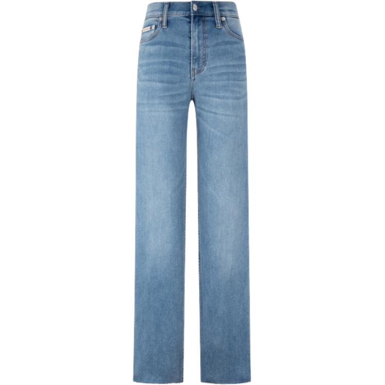 (Women) CALVIN KLEIN  High-Waisted Wide-Leg Jeans Light Blue Fall Collection J224401-1AA